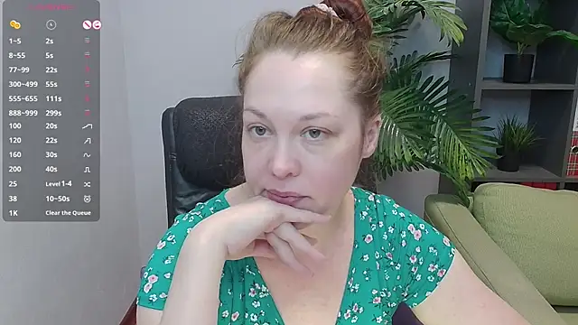 Snapshot of CutieGinger chatting on October 1, 6:12 pm CutieGinger online show from October 1, 6:12 pm