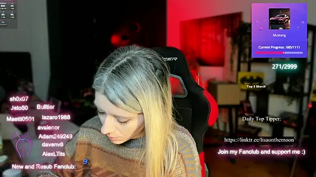 Snapshot of Lisaonthemoon chatting on March 2, 9:19 pm Lisaonthemoon online show from March 2, 9:19 pm