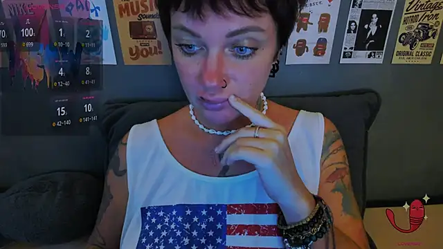 Snapshot of EllieOz chatting on June 29, 6:40 pm EllieOz online show from June 29, 6:40 pm