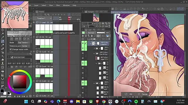 Snapshot of DrenchedArt chatting on January 22, 7:24 pm DrenchedArt online show from January 22, 7:24 pm