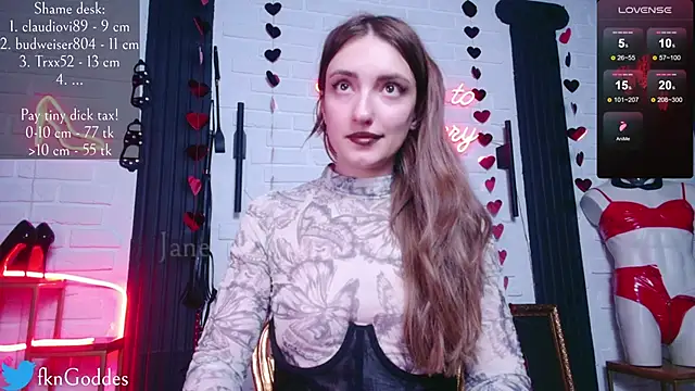 Snapshot of Jane_Goddess chatting on February 15, 8:23 pm Jane Goddess online show from February 15, 8:23 pm