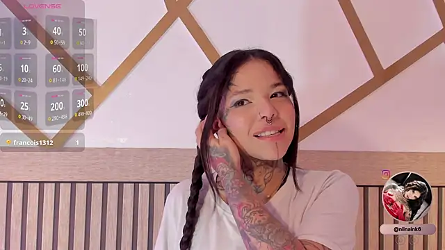 Snapshot of NinaInk chatting on January 8, 12:11 pm NinaInk online show from January 8, 12:11 pm