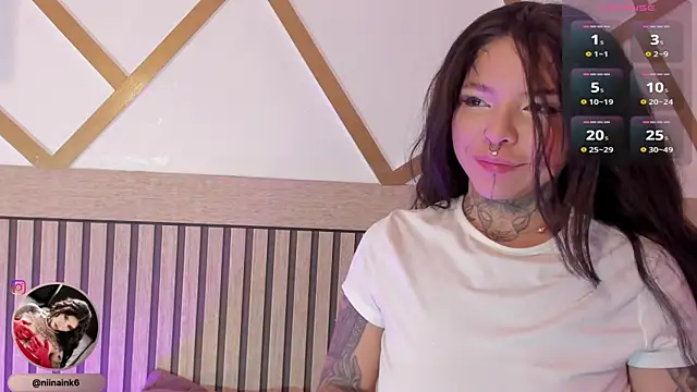 Snapshot of NinaInk chatting on January 9, 10:44 am NinaInk online show from January 9, 10:44 am