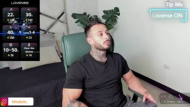 Snapshot of mike_belle chatting on October 28, 8:19 pm mike belle online show from October 28, 8:19 pm