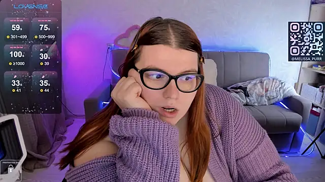 Snapshot of Melissa_Purr chatting on February 6, 12:11 am Melissa Purr online show from February 6, 12:11 am
