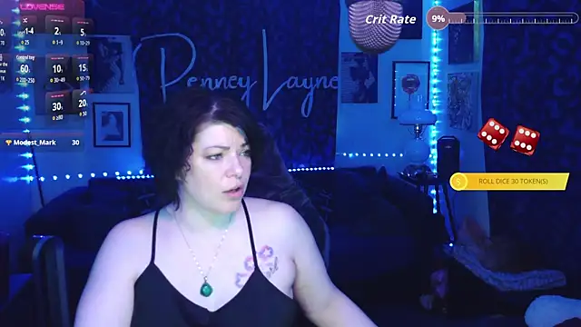 Snapshot of PenneyLayne chatting on March 3, 8:38 pm PenneyLayne online show from March 3, 8:38 pm