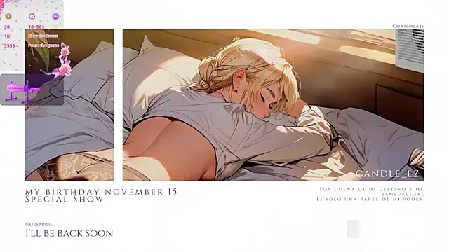 Candle  lz online show from March 18, 7:12 am