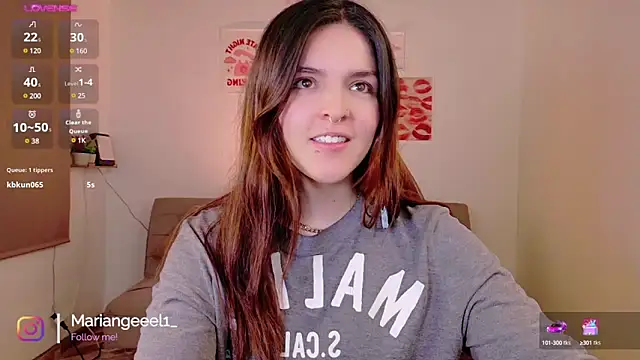 Snapshot of Mariangeel chatting on December 7, 1:19 am Mariangeel online show from December 7, 1:19 am
