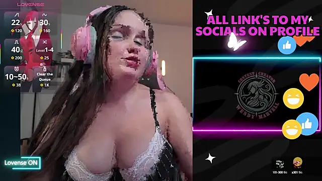 WendyMarvell Official online show from October 11, 8:10 pm