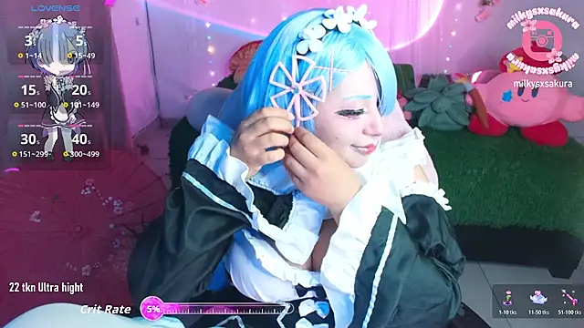 Snapshot of MilkyXSakura chatting on May 3, 2:16 am MilkyXSakura online show from May 3, 2:16 am