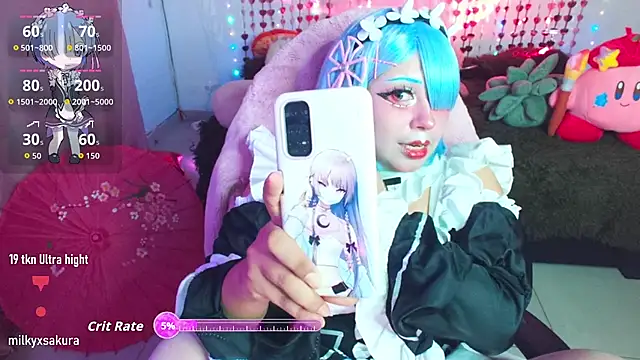 MilkyXSakura online show from February 15, 2:56 am