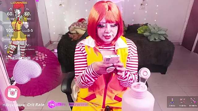 MilkyXSakura online show from September 26, 9:43 pm