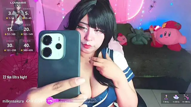 Snapshot of MilkyXSakura chatting on April 25, 2:47 am MilkyXSakura online show from April 25, 2:47 am