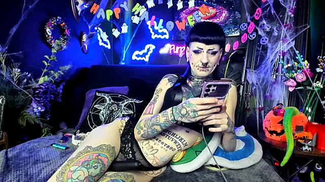 Purple Coffin666 online show from March 22, 1:23 pm