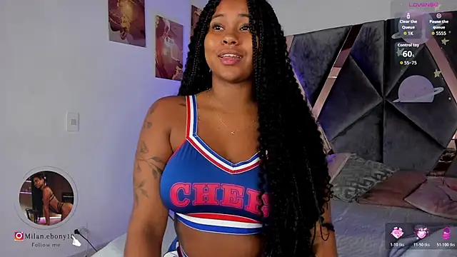 Snapshot of Milan_ebony chatting on July 6, 12:34 pm Milan ebony online show from July 6, 12:34 pm
