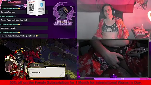 Snapshot of Rae-Suon chatting on March 9, 6:28 am Rae-Suon online show from March 9, 6:28 am