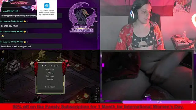 Snapshot of Rae-Suon chatting on March 11, 4:19 am Rae-Suon online show from March 11, 4:19 am