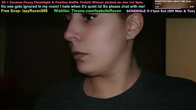 IsabelleRaven online show from January 11, 8:05 pm