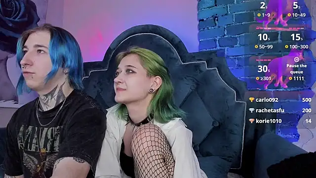 Snapshot of Milten-Trish chatting on February 1, 2:16 am Milten-Trish online show from February 1, 2:16 am