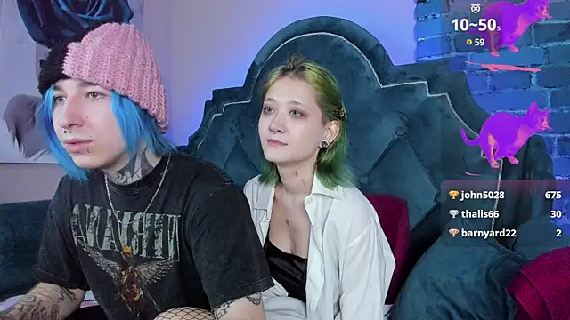 Snapshot of Milten-Trish chatting on February 2, 3:43 am Milten-Trish online show from February 2, 3:43 am