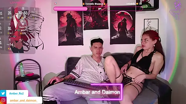 Ambar and daimon  online show from September 19, 7:07 pm