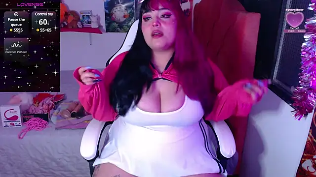 Snapshot of Pinky-Flower chatting on January 23, 2:55 am Pinky-Flower online show from January 23, 2:55 am