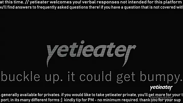 Snapshot of yetieater chatting on June 25, 8:25 pm yetieater online show from June 25, 8:25 pm
