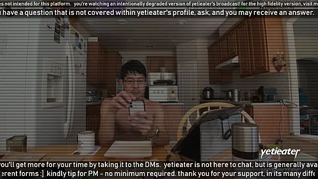 Snapshot of yetieater chatting on February 7, 6:13 pm yetieater online show from February 7, 6:13 pm