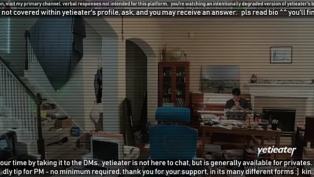 Snapshot of yetieater chatting on February 10, 10:30 pm yetieater online show from February 10, 10:30 pm