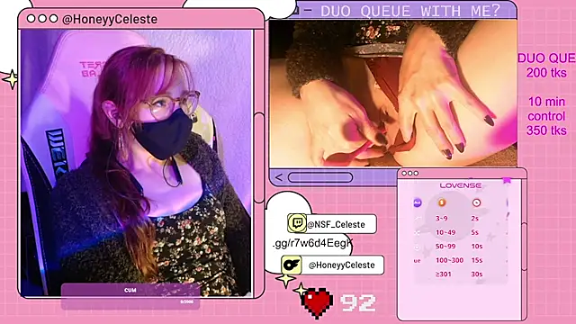 HoneyyCeleste online show from November 14, 9:07 pm