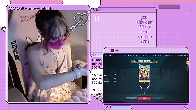 HoneyyCeleste online show from June 24, 6:28 pm