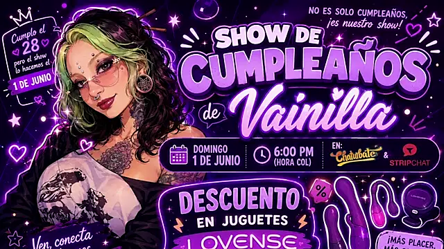 vainilla doll online show from May 24, 2:11 am