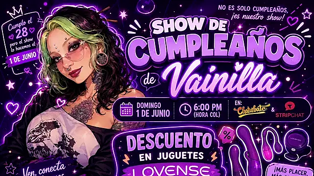 vainilla doll online show from June 5, 1:54 am