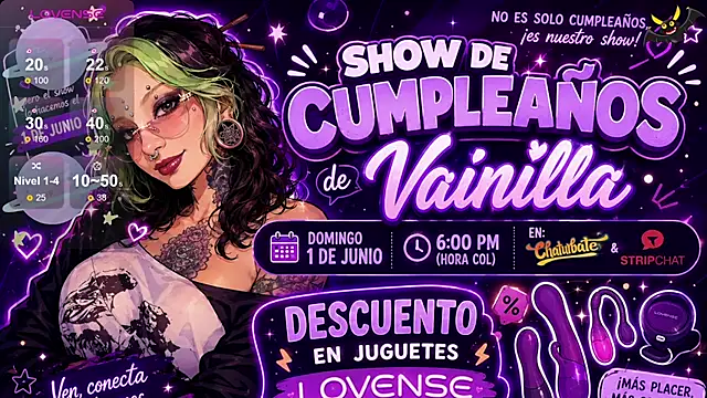 vainilla doll online show from May 16, 2:21 am