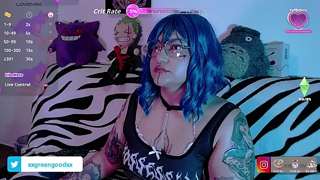 XxGreenGoodxX online show from October 4, 8:10 pm