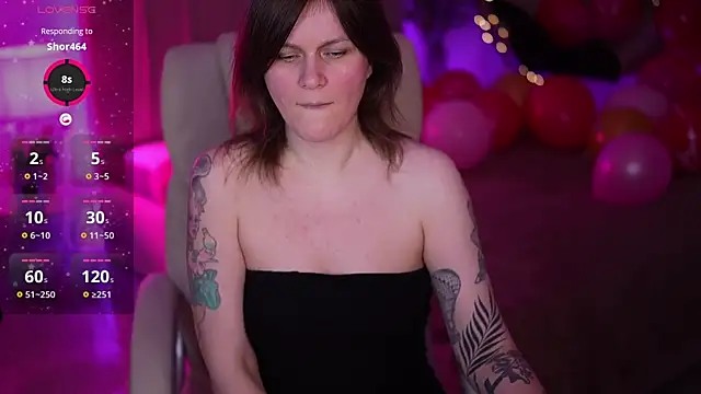 Snapshot of TinaMelt chatting on February 6, 7:43 pm TinaMelt online show from February 6, 7:43 pm