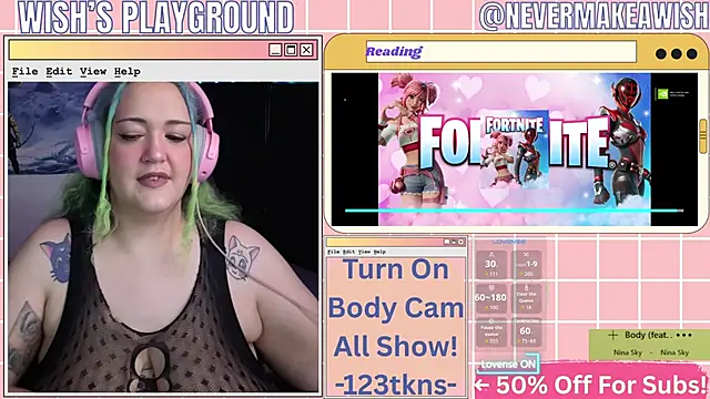 Snapshot of nevermakeawish chatting on February 21, 5:48 pm nevermakeawish online show from February 21, 5:48 pm