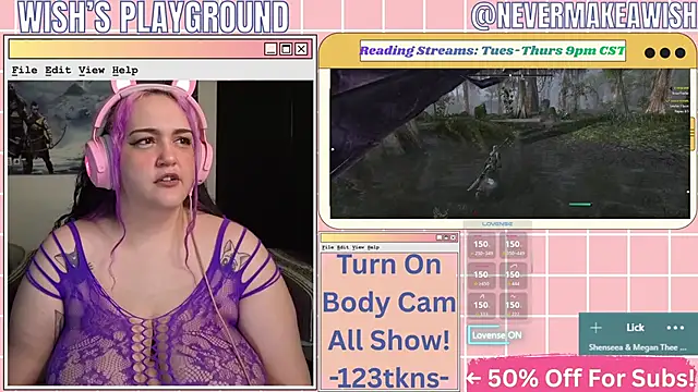 nevermakeawish online show from April 29, 10:30 am