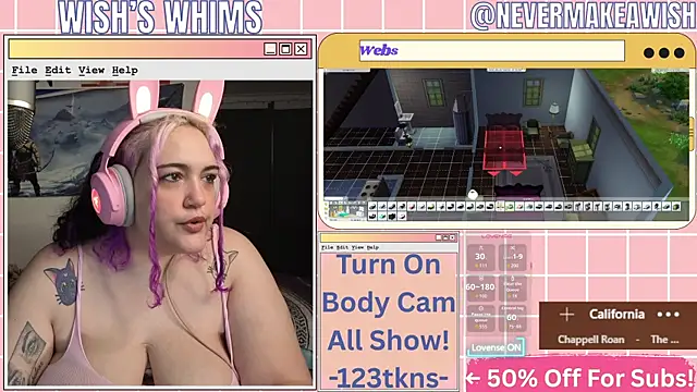 Snapshot of nevermakeawish chatting on June 21, 9:26 am nevermakeawish online show from June 21, 9:26 am