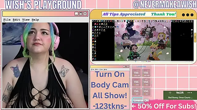 Snapshot of nevermakeawish chatting on February 20, 5:04 pm nevermakeawish online show from February 20, 5:04 pm