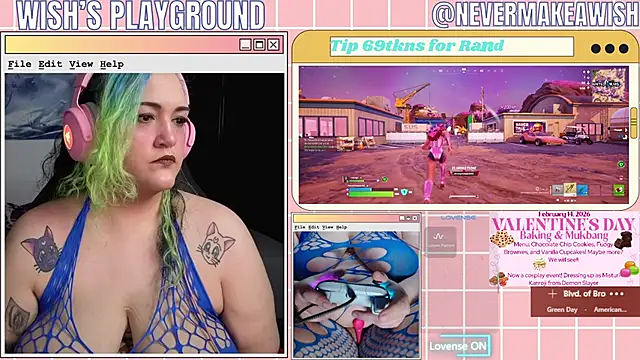 Snapshot of nevermakeawish chatting on February 8, 4:05 pm nevermakeawish online show from February 8, 4:05 pm