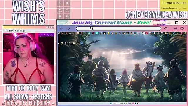 nevermakeawish online show from May 15, 5:05 am