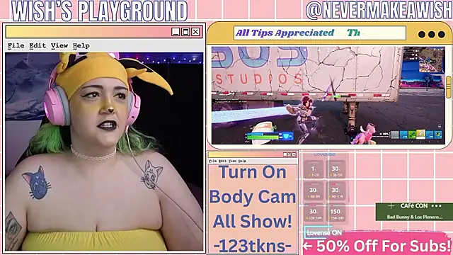 Snapshot of nevermakeawish chatting on February 17, 3:42 pm nevermakeawish online show from February 17, 3:42 pm