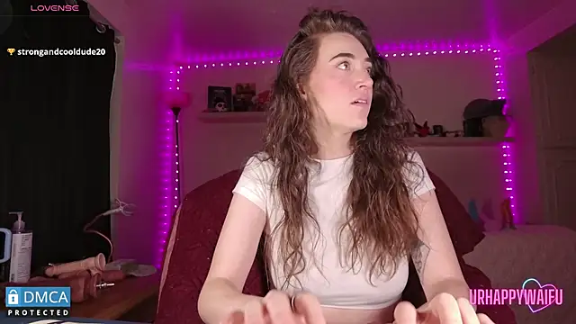 Snapshot of urhappywaifu chatting on October 22, 12:21 am urhappywaifu online show from October 22, 12:21 am