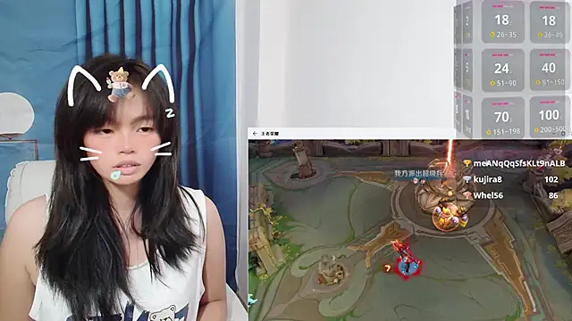 Snapshot of Duolamei chatting on October 14, 2:17 pm Duolamei online show from October 14, 2:17 pm