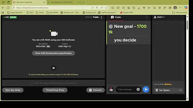 versatilevortex online show from October 22, 1:49 am