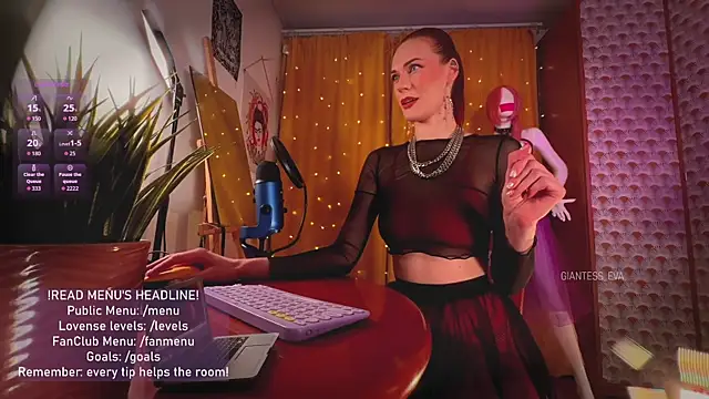 Giantess Eva online show from April 17, 4:10 pm