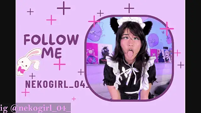 Snapshot of Nekogirl_04 chatting on April 18, 5:54 am Nekogirl 04 online show from April 18, 5:54 am