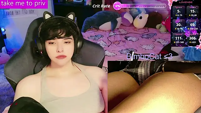 Snapshot of BimboCat chatting on February 3, 1:16 am BimboCat online show from February 3, 1:16 am