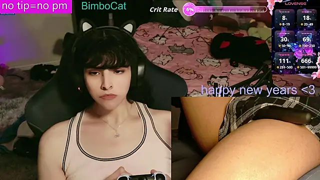 Snapshot of BimboCat chatting on January 9, 1:45 am BimboCat online show from January 9, 1:45 am